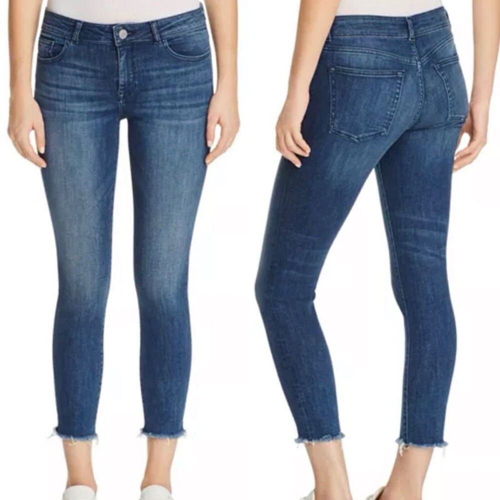 DL1961 Florence Instasculpt Cropped Raw Hem Jeans In Stranded 24